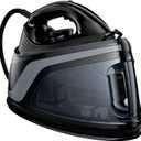 Irons Steamer for Clothes, 1500W Iron with Burst of Steam, 500 Microsteam Holes, Powerful Steam Iron, Auto shutoff, Self-Cleaning, 44oz Water Tank Ironing Clothes for All Fabrics Black And Gray