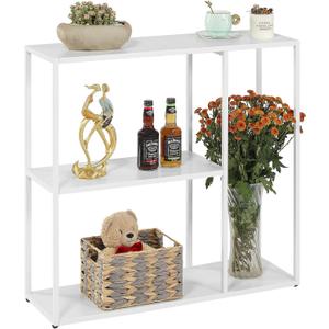 DCLRN Console Table,Sofa Table Entrance Table Narrow Long with Storage Rack for Entrance,Foyer,Hallway, Sofa,Living Room,Bar,Kitchen(31in,White)