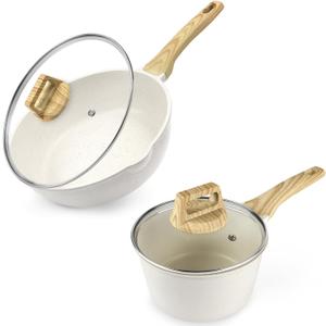 GiPP Nonstick Deep Frying Pan Bundle with Saucepan