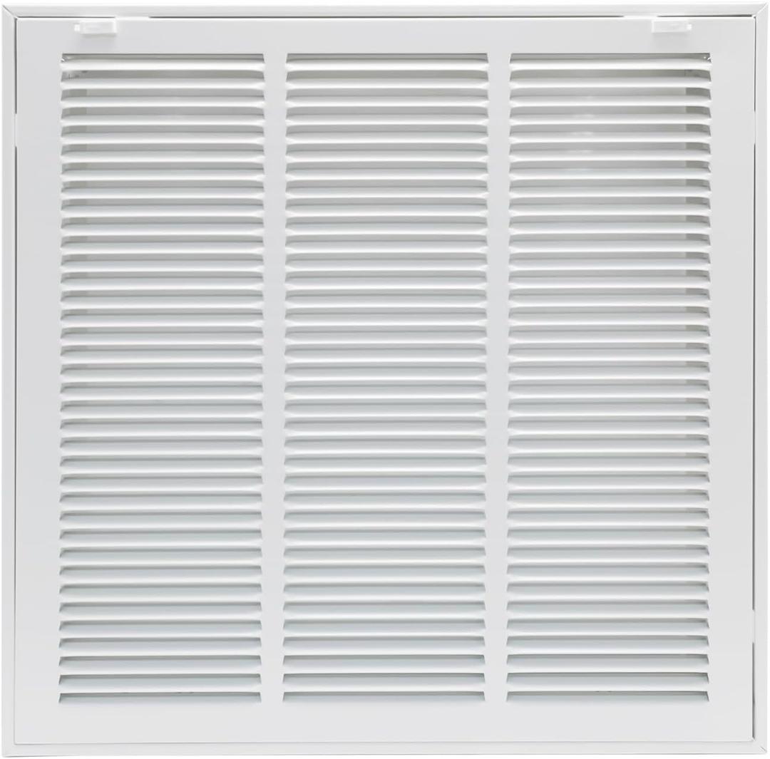 16"W x 16"H [Duct Opening Size] Steel Return Air Filter Grille - Removable Face/Door for 1 inch Filters -HVAC Vent Cover Grill - White [Outer Dimensions: 18 5/8"W X 18 5/8"H]