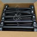 Tosnail 40 Pack 12 Inch Plastic Skirt Pants Clothes Hangers with Non-Slip Big Clips and Swivel Hook - Black