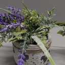 Small Fake Plants, 2 Pack Mini Artificial Plants Fake Lavender Plant in Pot, Lavender Decor and Dining Room Desk Shelf Bathroom Living Room (A-2pcs)