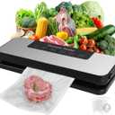 Vacuum Sealer Machine Food Vacuum Savers Kit with 20s Fast Seal for Dry & Moist Food, LED Display, with 5 BPA-Free Reusable Vacuum Bags for Sous Vide & Food Preservation