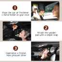 Car Air Freshener- Original Wood Air Freshener-Car Odor Eliminator for Visor Clip-Long Lasting Scent, Vehicle Scent Diffuser for Truck, SUV, Sedans - 4 pack Included 2 Clips (Teak-Amber-Cabana-Grove)