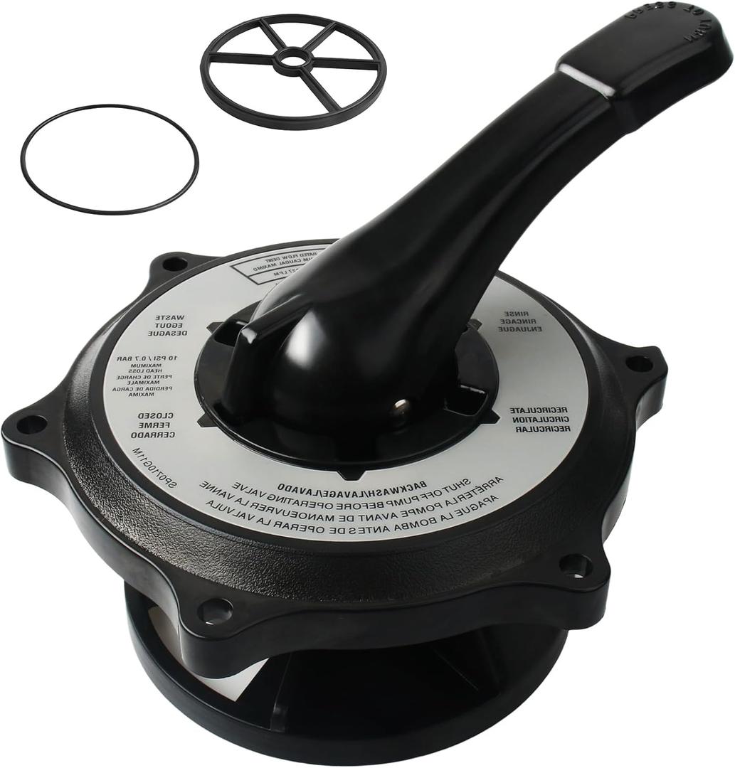 SPX0710XBA17 Key Cover and Handle Assembly for Hayward Multi-Port Valve Replacement, Pool Sand Filter Pump Parts Compatible with 1 1/2" Vari-Flo Valves SP0710, SP0710X, SP0711, SP0712, with Gasket