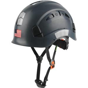 GREEN DEVIL Safety Helmet Hard Hat Adjustable Lightweight Vented ABS Work Helmet 6-Point Suspension ANSI Z89.1 Approved Ideal for Industrial & Construction (Grey)
