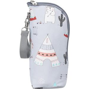 Kisangel Infant Bottle Warmer - Portable Milk Bottle Bag, Insulated, Keeps Warm, Carrying Sleeve Pouch for Newborn Toddler Baby Bottles