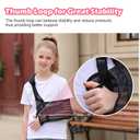 2 x Kids Arm Sling for Boys and Girls, Premium Mesh Toddler Arm Sling for Shoulder Elbow Wrist Injury, Black (Large)