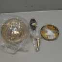Grey Glass Globe Wall Sconces Gold Brass Base Mini Glass Ball Wall Lights for Bedside(Grey)