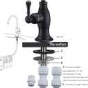 Delle Rosa Drinking Water Faucet, Stainless Steel Kitchen Water Filter Faucet, Commercial Water Filtration Faucet for Under Sink Water Filter System, Oil Rubbed Bronze Non-Air Gap RO Faucets