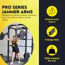 HulkFit 2.3-inch x 2.3-inch Pro Series Power Cage Squat Rack Attachments Accessories for Home Gym Strength Training Exercise Equipment | Bench Press, Squats, and Deadlifts