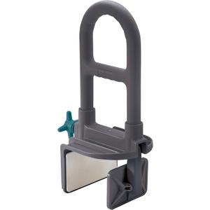 Medline Deluxe Plastic Tub Grab Bar, Microban Protection, 250lb Weight Capacity, Grey (Gray)