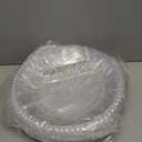 Tioncy 12 Set Clear Charger Plates Bulk Beaded Plastic Charger Plates 13 Inch, Napkin Rings, Acrylic Round Dinner Table Decorative Plate for Wedding Party Event (Clear and Silver)