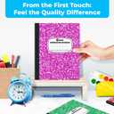 Rosmonde 12 Pack Bulk Composition Notebook Wide Ruled, 200 Pages (100 Sheets), 9-3/4 x 7-1/2", Hard Cover Wide Ruled Notebook Bulk, Assorted Colors Composition Notebook For School, Colors May Repeat