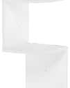 Furinno Rossi 5-Tier Wall Mount Floating Radial Corner Shelf, White