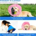 AOFITEE Soft Dog Cone, Adjustable Cones for Dogs After Surgery, Comfy Dog Cone Collar Alternative to Stop Licking, Elizabethan Recovery Collar for Large Dogs (Blue, Large)