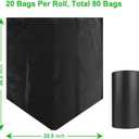 80 PCS 13 Gallon Portable Toilet Bags for Camping, Biodegradable Trash bags - 1 Mills Thickened Waste Bag, Camping Poop Bag for Trash Lawn, Leaf Yard, Home, Travel, Outdoor