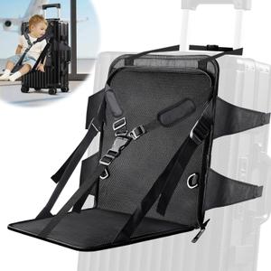 zxbaers Upgraded Kids Travel Seat, Portable Luggage Seat for Toddler Kids Ride on Suitcase with Seat Belt, Carry On Suitcase with Baby Seat, Free Parents' Hands Made Travel Easier