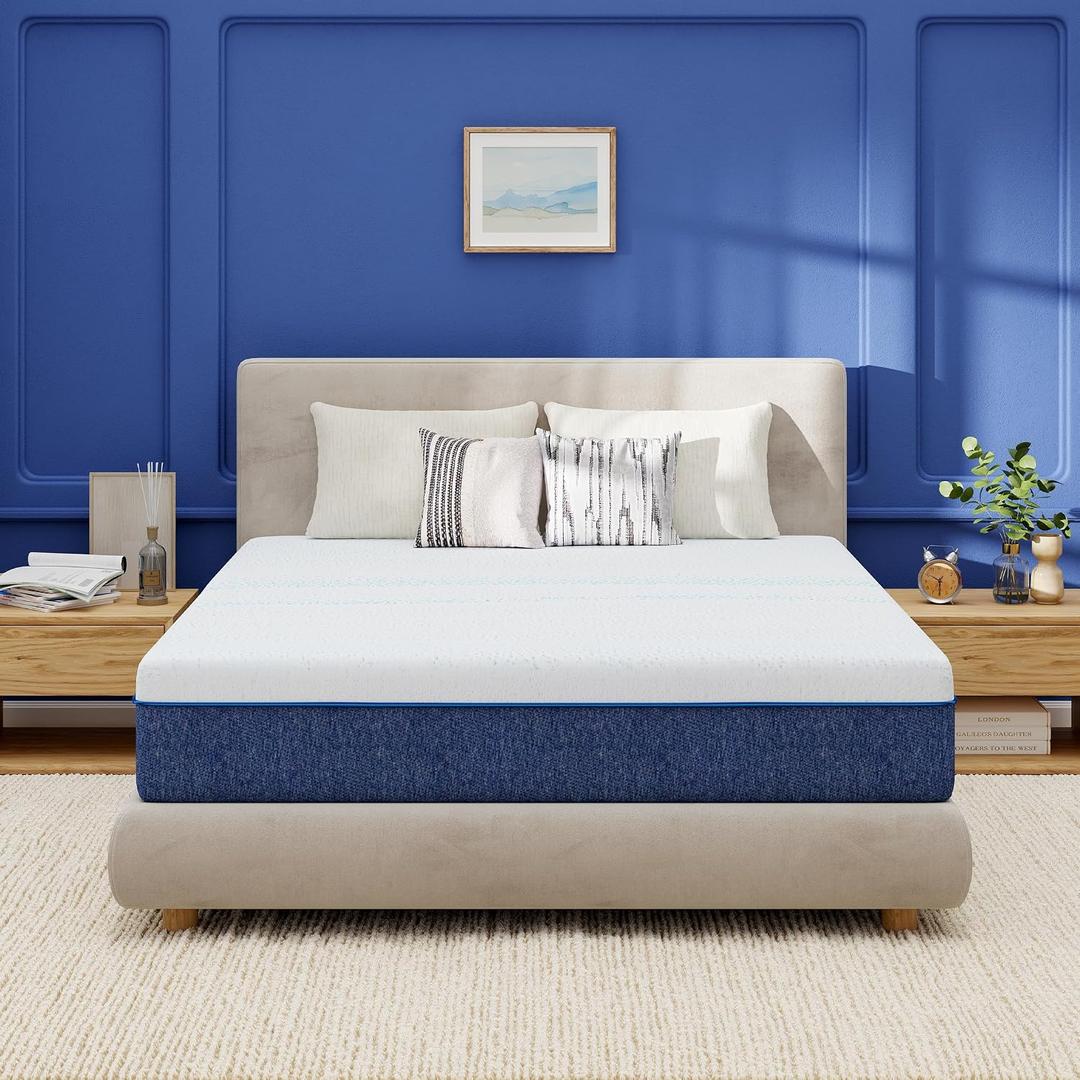 EGOHOME 10 Inch Full Gel Memory Foam Mattress with Charcoal Medium Firm
Cooling Gel with Charcoal, Bed in a Box, CertiPUR-US Certified, Fiberglass-Free, Machine Washable Cover, 75"x54"x10"