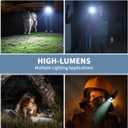 taoquwe Rechargeable LED Flashlights High Lumens, 99,000 Lumen Super Bright Flashlight with 7 Modes & Waterproof, Powerful USB Rechargeable Handheld Flash Light for Camping Home(2 Pack)
