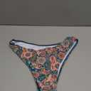 ZAFUL Women's Halter Bandeau Bikini Beaded Tie Back String Bikini Set Push Up Piece Swimsuit Bathing Suits (Size M) US6