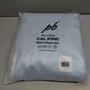 Pure Bedding Satin Sheets Luxury Silky Bed Sheets - Extra Soft 1800 Microfiber Sheet Set, Wrinkle, Fade, Deep Pocket Fitted Sheet, Flat Sheet, Pillow Cases - California King [4-Piece, SkyBlue]