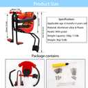 Kids Bike Seat, Baby Bicycle Seat Bearing 50kg Front Mounted Child Bike Seat with Handrail and Seatbelts for Children Aged 8 Months to 4 Years, Adjustable Kids Seat for Adult Bike, Red