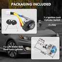 RAMATA 81970-2TA00 Ignition Lock Cylinder Start Switch with Keys, Left Driver Side Door Lock Cylinder, Compatible with 2011 2012 2013 2014 2015 Kia Optima 2013 2014 2015 2016 2017 Kia Rio