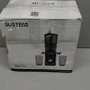 SUSTEAS Cold Press Juicer, 300W, 5.3" Large Feed Chute, 1.5L Capacity, Automatic Feeding, High Yield, Easy to Clean, Ideal for Whole Fruits & Vegetables, Black