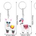 OSALADI 24pcs Alpaca Keychain Cute Wallet Decor Ring Keychain Animal Pendant Key Ring Animal Pendant Keyring Party Favors Sturdy Key Rings Personal Key Drops Bag Pendants