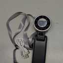 TriPole Portable Handheld Turbo Fan with Ice Cooling, 5 Speed Battery Rechargeable Foldable 3 in 1 Mini Fan, Neck & Desk Fan, Quiet Personal Fans for Outdoor, Travel, Camping, Hiking, Working (Black)