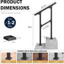 2pack Hand Rails for Outdoor Steps, 2-Step Metal Stair Railing Kit