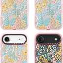 for iPhone Air Case Cute - Durable Shockproof 6.6 ft Drop Impact Phone Case - Funny Blue Spring Design (6.5") Glitter Pink