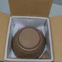 2 Tierd Fruit Bowl Set with Metal Stand Porcelain Fruit Basket for Kitchen Counter Fruit Holder Food Display Set for Party Fruit, Vegetable, Snack, Nuts, Brown