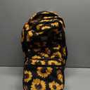 3Pcs Rolling Backpack for Girls, 19 Women Inche Roller Bag with Wheels, Sunflower Wheeled Bookbag Set for Adults(Yellow)