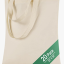 OKBA 20 Pack 15'' X 16'' Cotton Tote Bags for Painting,Lightweight Thin Tote Bags Bulk Reusable Grocery Shopping Cloth Bags，Suitable for Crafts, DIY, Tie Dye，Gift, Activity