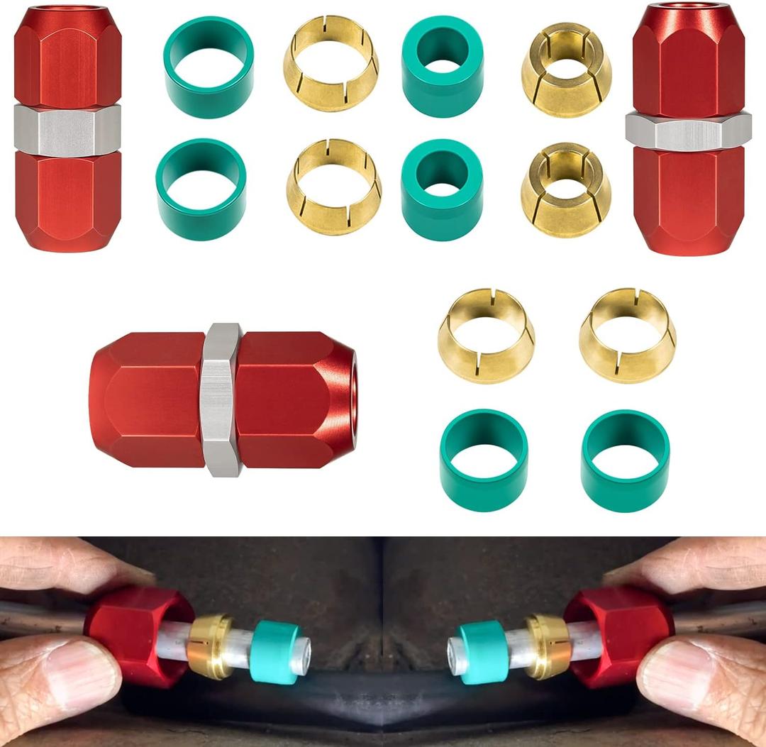 Replace for 800-640, 800-641, 800-642, Air Conditioning Repair Splice Connector Kit fits for 5/8 in. 3/8 in. 1/2 in. Aluminum Lines, Universal Fit for Line to Line Repair