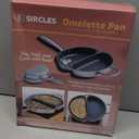 SIRCLES Omelette Pan Double Sided Non Stick Omelette Maker, 3004 Aluminum, Induction Compatible, Dishwasher Safe, PFOA Free, Flip Lock Egg Pan with Spatula & Recipe eBook, Omelette Makers
