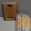 30 Set Graduation Gift Bulk 2026 Inspirational Spiral Kraft Notebook with Sticky Note Bamboo Ballpoint Pen Notepad for Graduation Party Favors Teacher Graduate