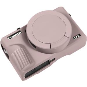 Easy Hood Case for Canon Powershot G7 X Mark III Digital Camera, Soft Silicone Protective Cover with Removable Lens Cover for Canon Powershot G7X Mark III DSLR Camera (Tiffany Pink)