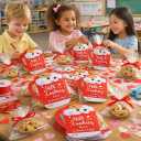 2 x Valentines Day Cards for Kids School, Funny Cookies Milk Gift Tags Party Favors Decoration, Valentine Exchange Card, Birthday, Graduation, Easter Treats Decor, Cute Classroom Gifts Decor