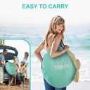 TOBTOS UPF 50+ Pop Up Beach Tent, Easy Set Up Beach Umbrella, Sun Shelter UV Protection Portable Sunshade, Baby Canopy Cabana, Lightweight with Carry Bag, Mint Green (3-4 Person, 78"L x 59"W x 53"H)