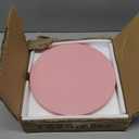 TUTOTAK Tall Round Side Table, Small End Table, Drink Table, Pedestal Side Table, living room, Pink 