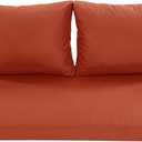 Outdoor Loveseat Cushions, Waterproof Weather & Fade Resistant Seat and Backrest Cushion Set for Couch, Swing, Bench, 46 x 26 Inch, Rust (46*26*4/1P+19*24/2P)