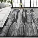 Super Soft Shaggy Rugs Fluffy Carpets, 6x9 Feet, Indoor Modern Plush Area Rugs for Living Room Bedroom Kids Room Nursery Home Decor, Upgrade Anti-Skid Rectangular Fuzzy Rug, Charcoal Grey