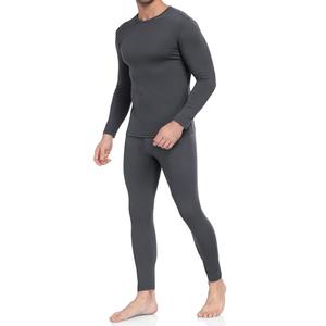 WEERTI Thermal Underwear for Men Long Johns with Fleece Lined Base Layer Men Cold Weather Top Bottom Charcoal, Size XXL