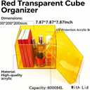 KissYou Acrylic Box with Lid Clear Display Square Cube Bathroom Counter Jewelry Storage Contanier Wedding Birthday Party Candy Gift Wrap Boxes