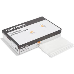 Coastwide Professional 50-56 Gallon Trash Bag, 43" x 47", Low Density, 1.1 mil, Clear, 100 Bags/Box