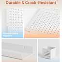 Pegboard Wall Organizer Combination Kit,Overall 33.1"x20.5" Metal Office Pegboard with 19 Accessories, Wall Mounted Peg board Display Panels for Home, Gaming Room, Garage (2Pcs,White)