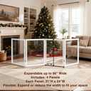 Extra Wide Clear Dog Gate 31" Tall Clear Acrylic Freestanding Dog gate Transparent Pet Gate for Doorways Stairs 4 Panel(55"-92" W)